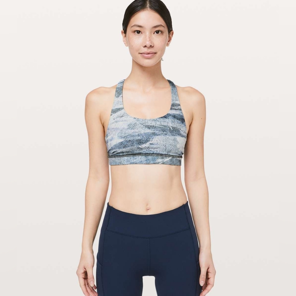 Lululemon Invigorate Bra Mesh Scape Multi / True Navy Size 8